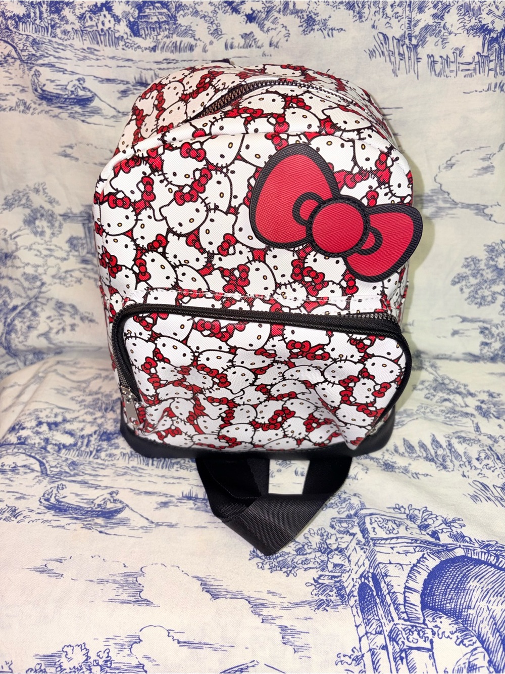 Hello Kitty Sanrio Mini Backpack White Red All Over Print Kids Small Bag
